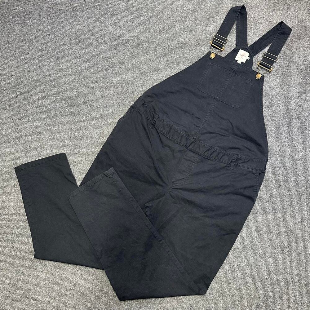 The Nines by Hatch Women’s Maternity Overalls Straight Leg Canvas Utility 8